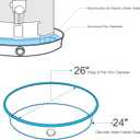 Everflow AWHP24 Aluminum Water Heater Drain Pan with 1 in. - 1-1/2 in. PVC Fitting, 24 in. Diameter Chrome