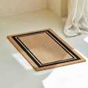 KANKUN Coco Coir Door Mat with Heavy Duty Backing, Welcome Doormat (17" x 30"), Doormat Entrance (Border)