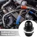 X AUTOHAUX Car Straight Bulkhead Fuel Fitting 12AN Male to Male Straight Bulkhead Flare Fitting Union Adapter with Oil Resistant Washer Black