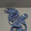 Verdusa Women's Twist Front Bikini Set High Cut Thong Tied Back Two Piece Swimsuit S