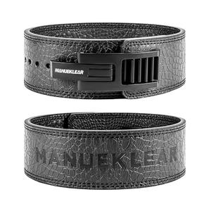 MANUEKLEAR Lifting Belt Lever for Men Women, 10mm Quick Locking Lever Belt Weightlifting with Adjustable Buckle, Lever Weight Lifting Belt for Powerlifting & Deadlifts, XL (39-45)