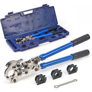 iCrimp Copper Tube Fittings Crimping Tool with 1/2, 3/4 and 1-inch Jaws, Press Tool for ProPress Copper Fittings IWS-1632AF