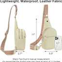 Sling Bags Small Leather Crossbody Bags for Women Travel Fashion Crossbody Sling Handbags Shoulder Purse (Mik White)