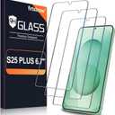 3 Pack Screen Protector for Samsung Galaxy S25 Plus 6.7 Inch, 9H Tempered Glass, Ultrasonic Fingerprint Unlock, Case Friendly Tempered Glass Screen Protector for Samsung Galaxy S25 Plus