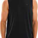 HODOSPORTS Tank Tops Men Workout Sleeveless Muscle Shirt Gym Tank Tops for Men Athletic Running Beach Loose Fit Tees Black, XXL