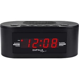 Alarm Clock Radio for Bedroom, 2 Alarms Clear LED Display Plug in Simple Basic Digital FM Clock Radio with USB Charging Port, Adjustable Volume, Snooze for Deep Sleepers Kids Elderly