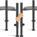 2 Pack Adjustable Dog Bowls Elevated Stand, 4 Heights, Wide 6-10",Oppro Metal Raised Tall Single Food Bowl Holder, Sturdy Lifted Water Feeder with Tray for Medium Large Small Breed,H:8/10/12/13.8