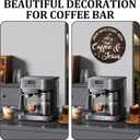 2PCS Coffee Bar Sign, Vintage Coffee Bar Signs for Wall, Suitable for Kitchen, Home, Office, Cafe, Bar, Hot Drink Shop, Housewarming Gift, 11.8 * 11.8 In/13.8 * 4.9 In