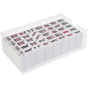 FUYIHGL® Acrylic Mahjong Tile Storage Box Only | Travel Mah Jongg Organizer Case and Display Supplies - American Mahjongg Accessories and Gifts, Standard