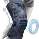 NEENCA Professional Knee Brace for Pain Relief, Medical Knee Compression Sleeve, Knee Support with Horizontal Knit Tech for Meniscus Tear, ACL, Arthritis, Joint Pain, Runner, Workout (XX-Large, Upgraded Version - Navy Blue)