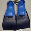 Sporti Adult-Kids Long Swim Fins, Floating Fin for Swimming & Snorkeling, Swim Flippers for Training - NavyBlue - M 8-9 / W 9-10