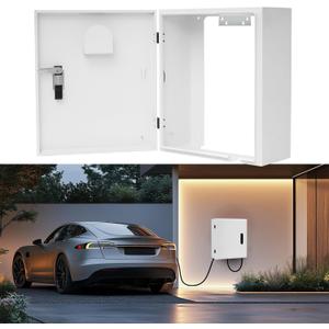 Outdoor EV Charger Enclosure Wall Mounted EV Charger Box with Lock Electric Vehicle Charging Equipment Fit for Most EV Chargers