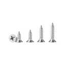 620 Pcs M3 Small Wood Screws - 304 Stainless Steel Phillips Flat Head Short Screw Kit, 4 Sizes (6/8/10/12mm), Salt Spray 1000hrs, for Cabinets, Bathroom Fixtures & Toy Models.