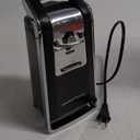 Hamilton Beach Smooth Touch Electric Automatic Can Opener with Easy Push Down Lever, Eliminates Sharp Edges, Opens All Standard-Size and Pop-Top Cans, Extra Tall, Black and Chrome (76606AG)