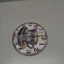 Kitchen Wall Clock,Vintage Glass Coffee Sign Decor Wall Clocks Battery Operated-8 Inch