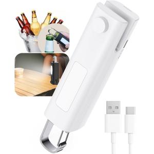 4 in 1 Mini Bag Sealer, Bag Sealer Heat Seal with Cutter, USB C Rechargeable Chip Bag Sealer Heat Seal, Portable Bag Resealer for Plastic Bags Snacks & Food Storage, Pure White