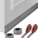 uxcell 2 Pcs Door Bottom Sweep, 39 x 1 Inch Adhesive Under Door Draft Strip Silicone with Brush for Cold Insulation Exterior Interior Door Blocker Noise, Gray