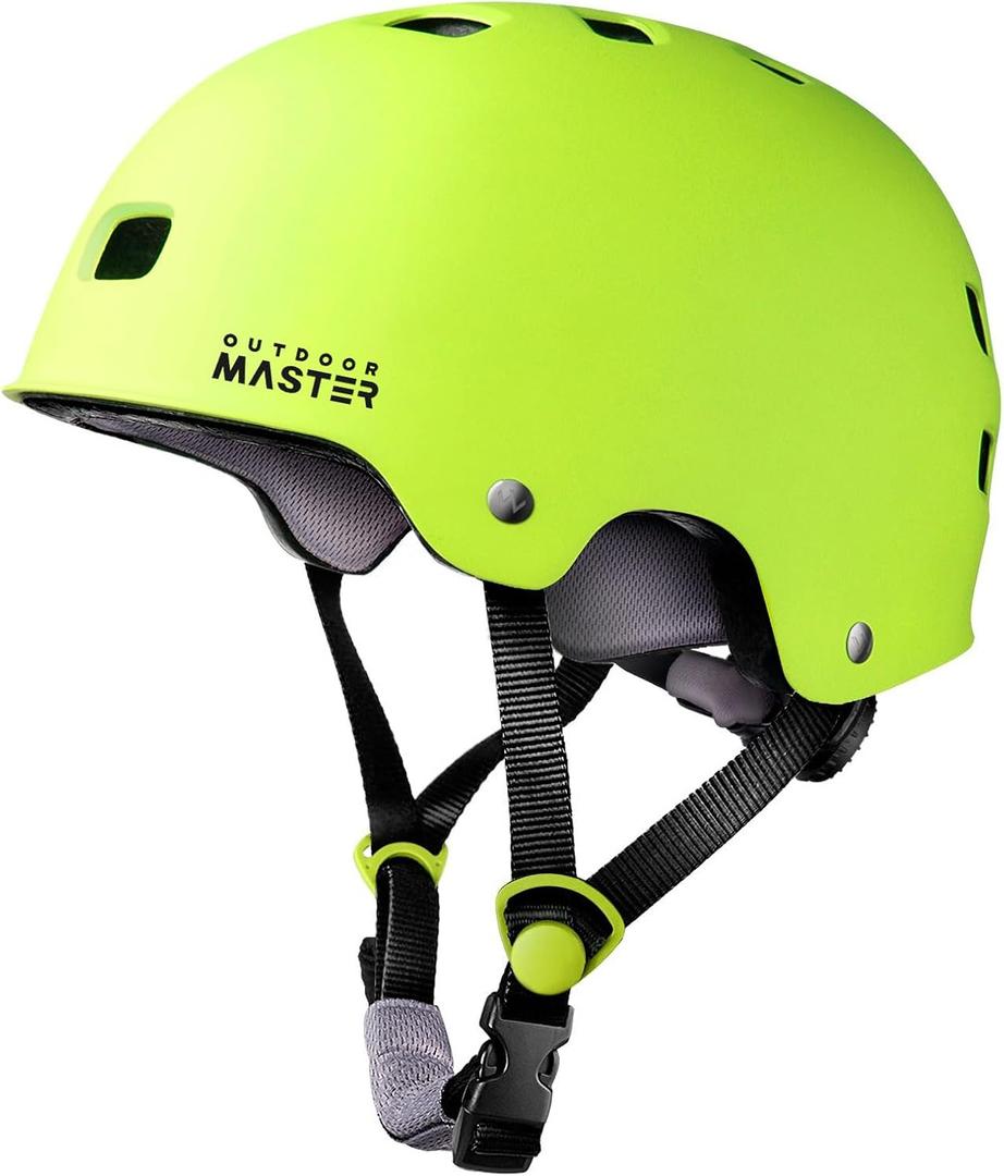 OutdoorMaster Skateboard Cycling Helmet - Two Removable Liners Ventilation Multi-Sport Scooter Roller Skate Inline Skating Rollerblading for Kids, Youth & Adults (X-Small)