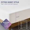 L'AGRATY Grounding Sheets Twin XL, Soft Fabric Mixed Sliver Fiber Fitted Sheets, Deep Pocket(12-16in) Grounding Mattress Cover with Cord Connected Earth(Twin XL,White)