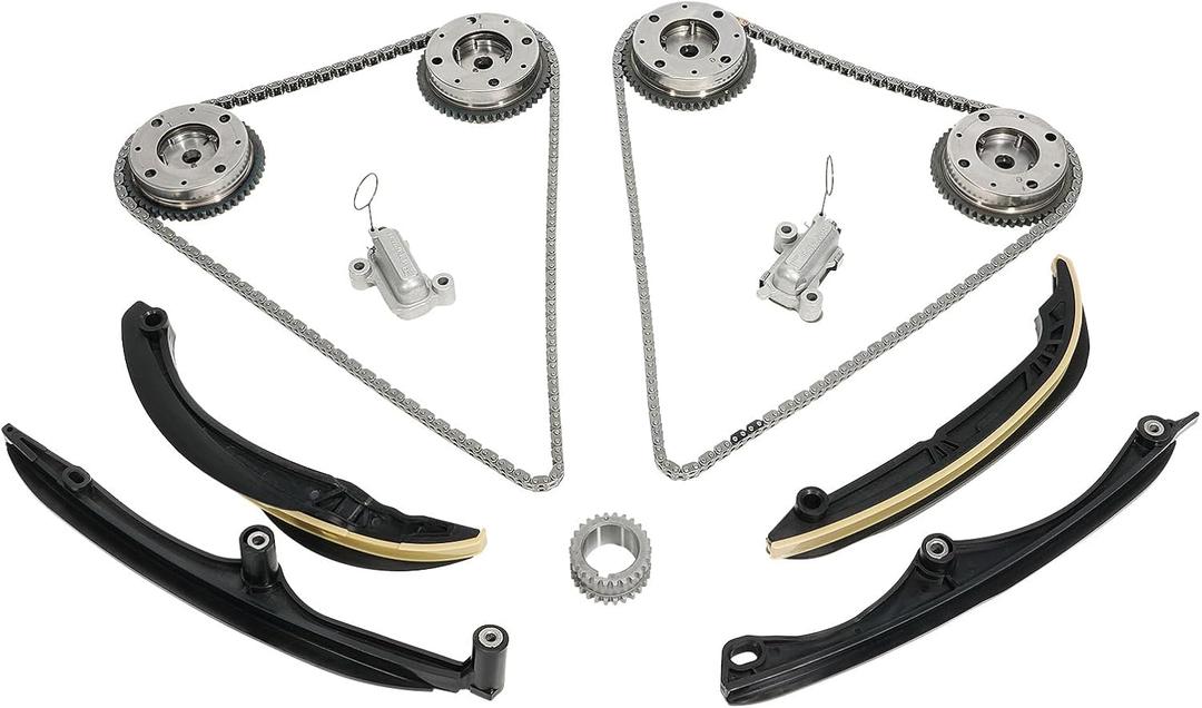 3.5L Timing Chain Kit with Chain Guide Tensioner Camshaft Phaser Sprocket Fit for Ford F150 Ecoboost 2017-2023, Expedition 2018-2023, for Lincoln Navigator 2018-2023#Replace ML3Z6C525A