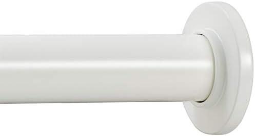 Ivilon Tension Curtain Rod - Spring Tension Rod for Windows or Shower, 24 to 36 Inch. Ivory