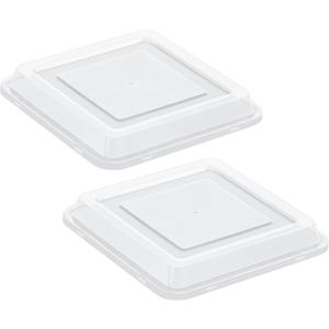 E-far Square Bakeware Lid, 2-Pack Plastic Food Storage Replacement Cover Set, Fits for E-far 9 x 9 -Inch Baking Pan