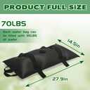 Umbrella Base Water Weight Set of 2, Patio Fillable Water Bags for Weight, Heavy Duty Furniture Outdoor Weights to Hold Down Umbrella Stand Patio Garden Backyard Black (2-PCS)