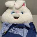 Morph Easter Bunny Costume Adult Rabbit Mascot Dungarees Suit for Easter Costumes Celebrations and Events L
