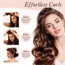 Heatless Curlers, No Heat Hair Curlers to Sleep In for Overnight Curls, Comfortable Hair Curlers to Sleep In, Overnight Heatless Curling Kit with Satin Headscarf, For All Hair Types - 4Pcs Rose-Red