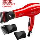 Kiss Products Red Detangler Dryer Plus 3 Attachments, 1.75 Pound