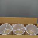 Wellmet Small Chandelier Lamp Shades Brown Set of 6, Rustic Style Linen Drum Shades for Wall Lamp, Hardback Clip on Lamp Shades for E12 Candle Bulbs, 5.5"x 5.5" x 5"