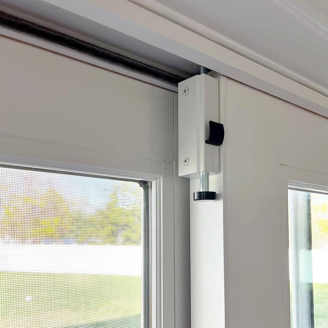 Gliding Patio Door Auxiliary Foot Lock Compatible with Andersen OEM Part #1997301 (1978 to Present), 2-13/16" Mounting Hole Centers, White Diecast