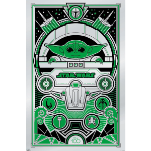 Trends International Disney 100th Star Wars - Deco-Luxe Grogu Wall Poster Pack Of 2,"23x34"