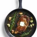 Flambo 12 Inch Smooth Cast Iron Skillet - Naturally Non-Stick, Pre-Seasoned Frying Pan, Smooth Finish for Grilling, Frying, Sauteing, Searing, Baking - Use on Oven, Stove, Grill, or Campfire