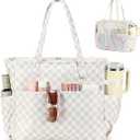 Waterproof Beach Tote Pool Bags for Women Ladies Extra Large Carry On Bag With Wet Compartment for Weekender Travel