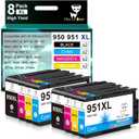 Miss Deer 950 951 Ink Cartridges Combo Pack, Compatible Ink Cartridges Replacement for HP 950 951XL,Work for HP Officejet Pro 8610 8600 8620 8630 8640 8100 8615 251dw 271dw 276dw