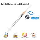 100pcs 1ml/cc 25G 5/8 inch (16mm) for Industrial Scientific Accessories, Refilling Liquid, Individually Wrapped