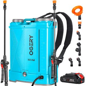 OGERY 2.6Ah 21V Battery Powered Backpack Sprayer