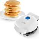 Dash Dash Mini Maker Griddle - Compact Breakfast and Pancake Maker for Small-Space Cooking - Nonstick Plate - Easy Clean - Quick Breakfast Appliance - White