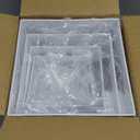 Acrylic Risers, 6 Pcs Acrylic Cube Display Stands, Buffet Risers, Food Risers for Buffet Table, Decorative Display Stand Shelf for Dessert Collectibles Jewelry Figures Show(White,3 to 8 Inch,Square)