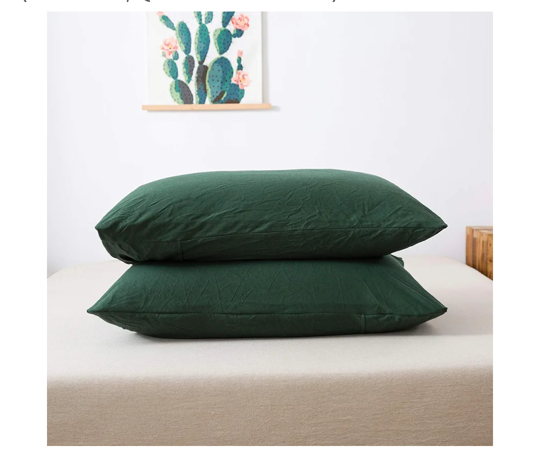 Oeko Tex Silk Pillowcases For Pillows ,Dark Green,20×26 inch