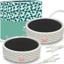 Electric Large Ceramic Candle Warmer Plate - Wax Warmer for Jar Candles, Coffee Mug, Cup - Home Office Aromatherapy Fragrance Heating Beverage Milk Tea Hot Chocolate