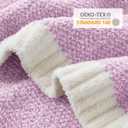Snuggle Sac Lilac Throw Blanket for Couch, Super Soft Warm Blankets Cozy Knit Fuzzy Lightweight Throws for Sofa, Bed, Living Room, Heather Lilac, 50x70 inches