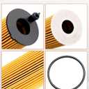Engine Oil Filter Fit for Mercedes-Benz Sprinter 2500 3500 3500XD 2023 2024, with Gasket Replacement A6541801100 6541801100, 4pack