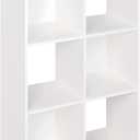 ClosetMaid Cubeicals 6 Cube Storage Shelf Organizer Bookshelf, Stackable, Vertical or Horizontal, Easy Assembly, Wood, White Finish