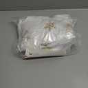 Mr. Pen White Faux Fur Christmas Tree Skirt, 36 inches, Gold Snowflakes