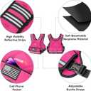 APEXUP Adjustable Weighted Vest,20-32lb Vest with 6 Ironsand Weights and Large Pocket, Weight Vest for Men Women Strength Training, Running, Walking