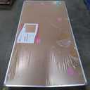 VIZ-PRO Large Cork Bulletin Board, 96 X 48 Inches, Wall-Mounted Corkboard with Silver Aluminium Frame for School, Office, and Home 8' X 4'