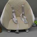 Baby High Chair, 6 in 1 Wooden Convertible High Chairs for Babies and Toddlers, Booster Seat with Double Tray & Reversible Footrest Baby Highchair, 5-Point Harness Baby Feeding Chair, Beige