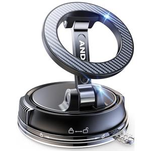 ANDERY Car Phone Holder for Magsafe [78+LBS Strongest Suction & 2400gf Strongest Magnetic] 360° Adjustable Car Phone Mount, Phone Holders for Your Car for iPhone 17-12 Pro Max Air Plus (Carbon Fiber)